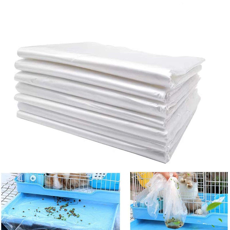 kathson 100 pcs Rabbit Cage Liners Disposable Large Plastic Mat Films for Bunny Guinea Pigs Chinchillas Rats Hamsters Hedgehogs and Other Small Animals 37"Ã—27" - Image 1